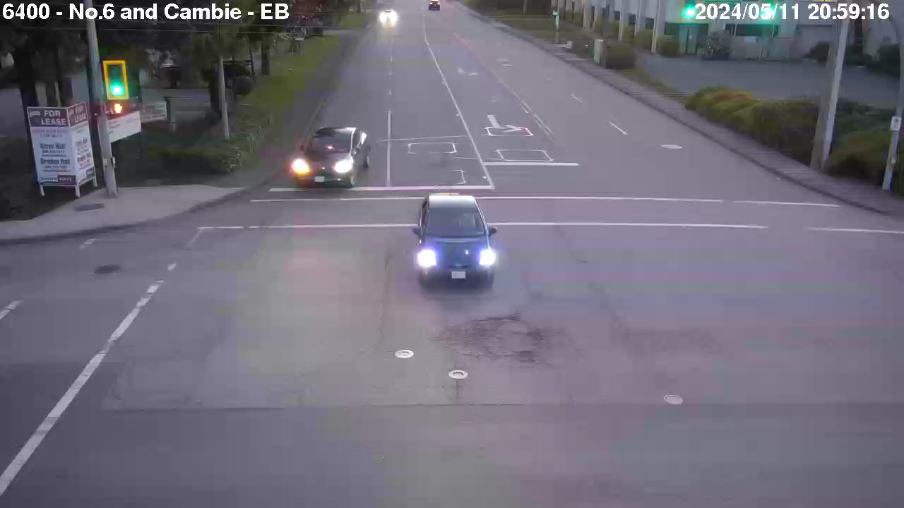 Live Camera Image: No. 6 Road at Cambie Road Eastbound