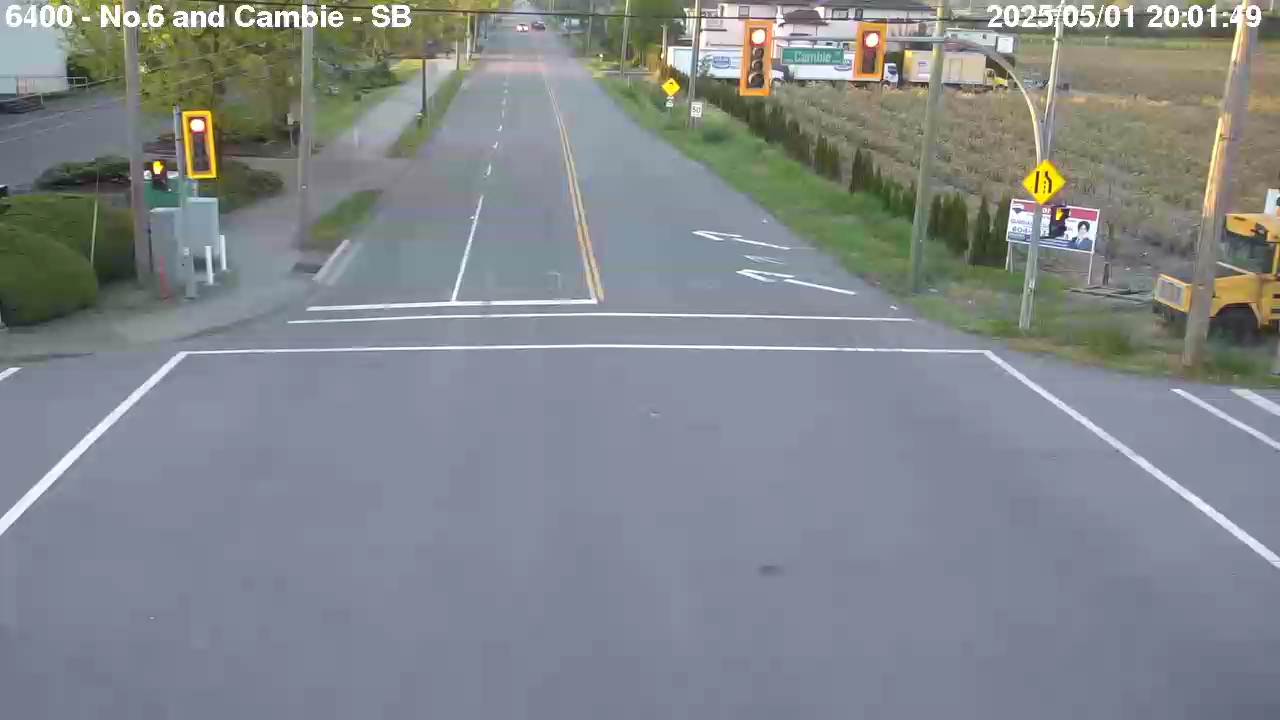 Live Camera Image: No. 6 Road at Cambie Road Southbound