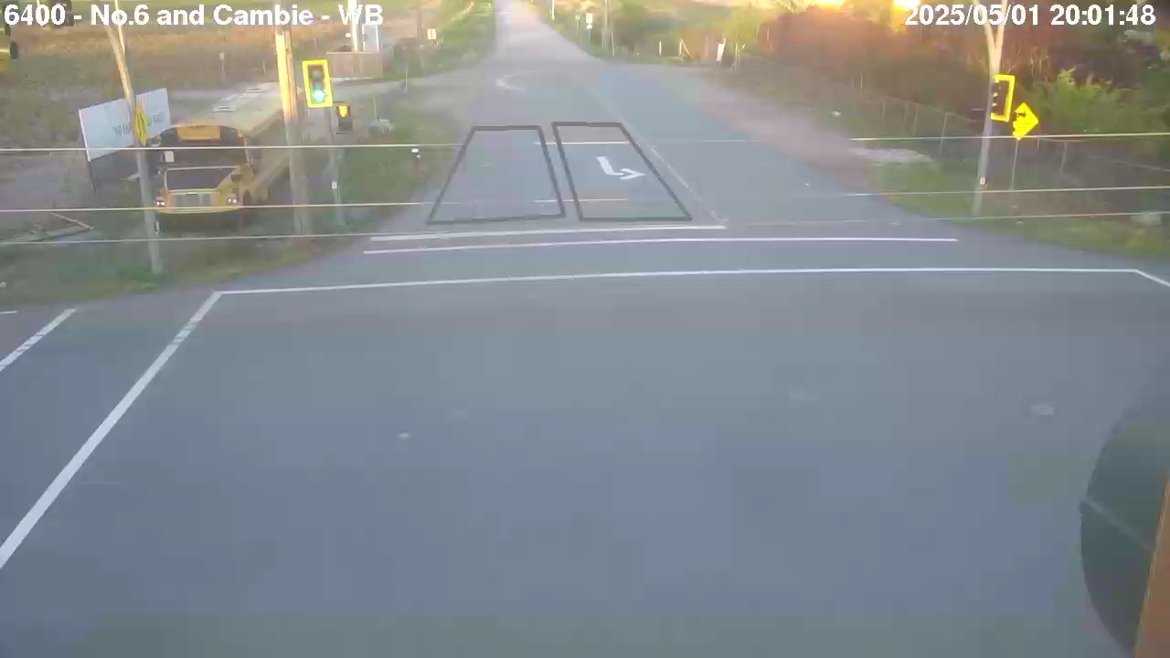 Live Camera Image: No. 6 Road at Cambie Road Westbound