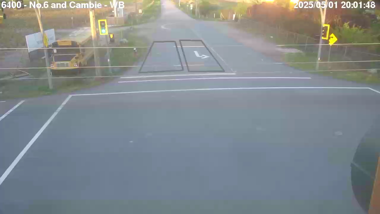 Live Camera Image: No. 6 Road at Cambie Road Westbound