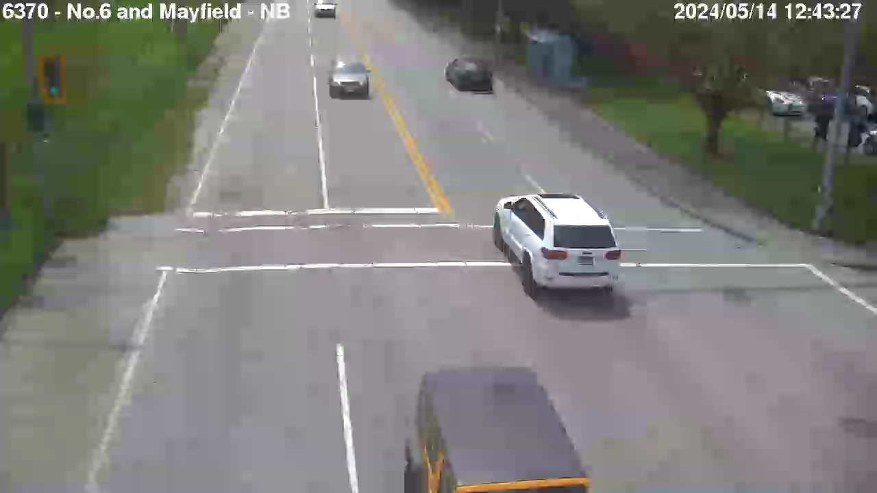 Live Camera Image: No. 6 Road at Mayfield Place Northbound