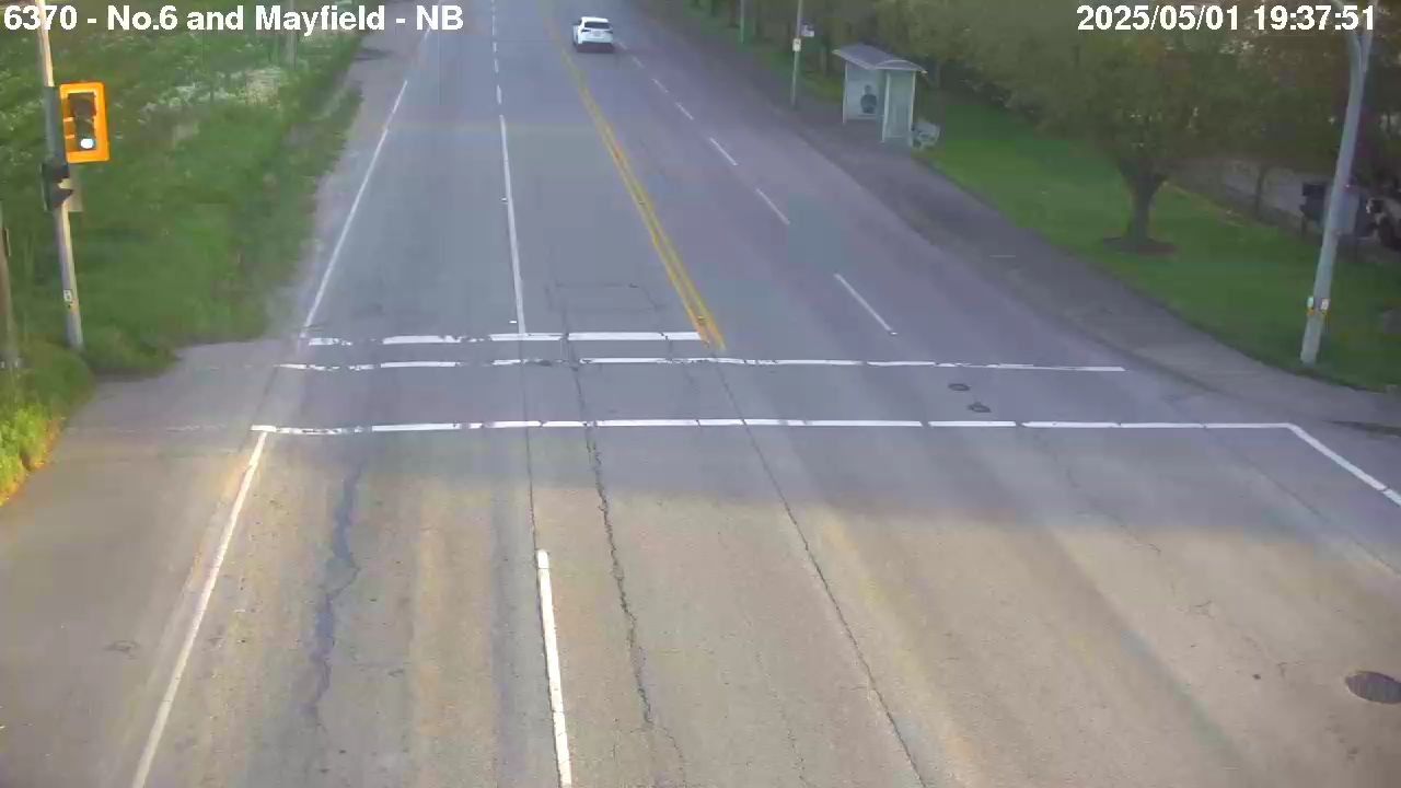 Live Camera Image: No. 6 Road at Mayfield Place Northbound