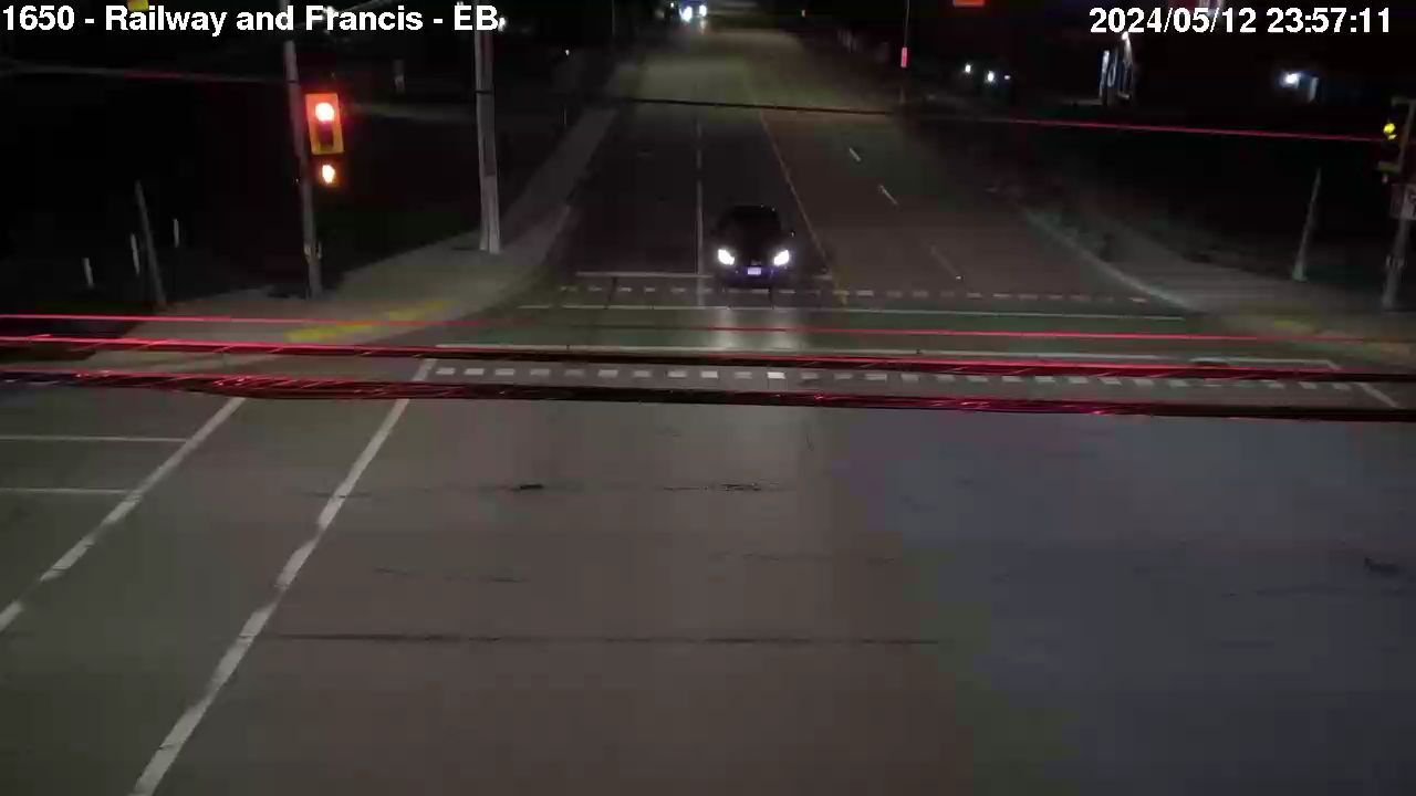 Live Camera Image: Railway Avenue at Francis Road Eastbound
