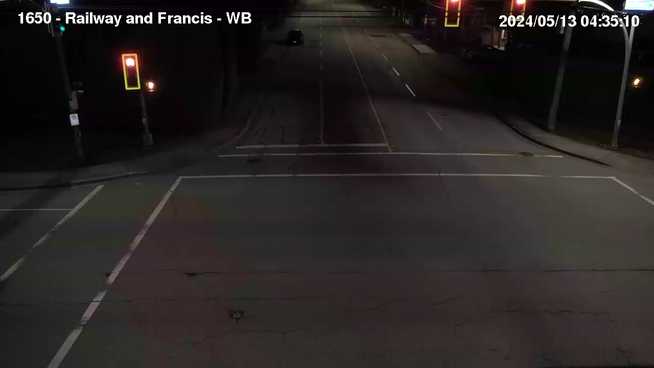 Live Camera Image: Railway Avenue at Francis Road Westbound
