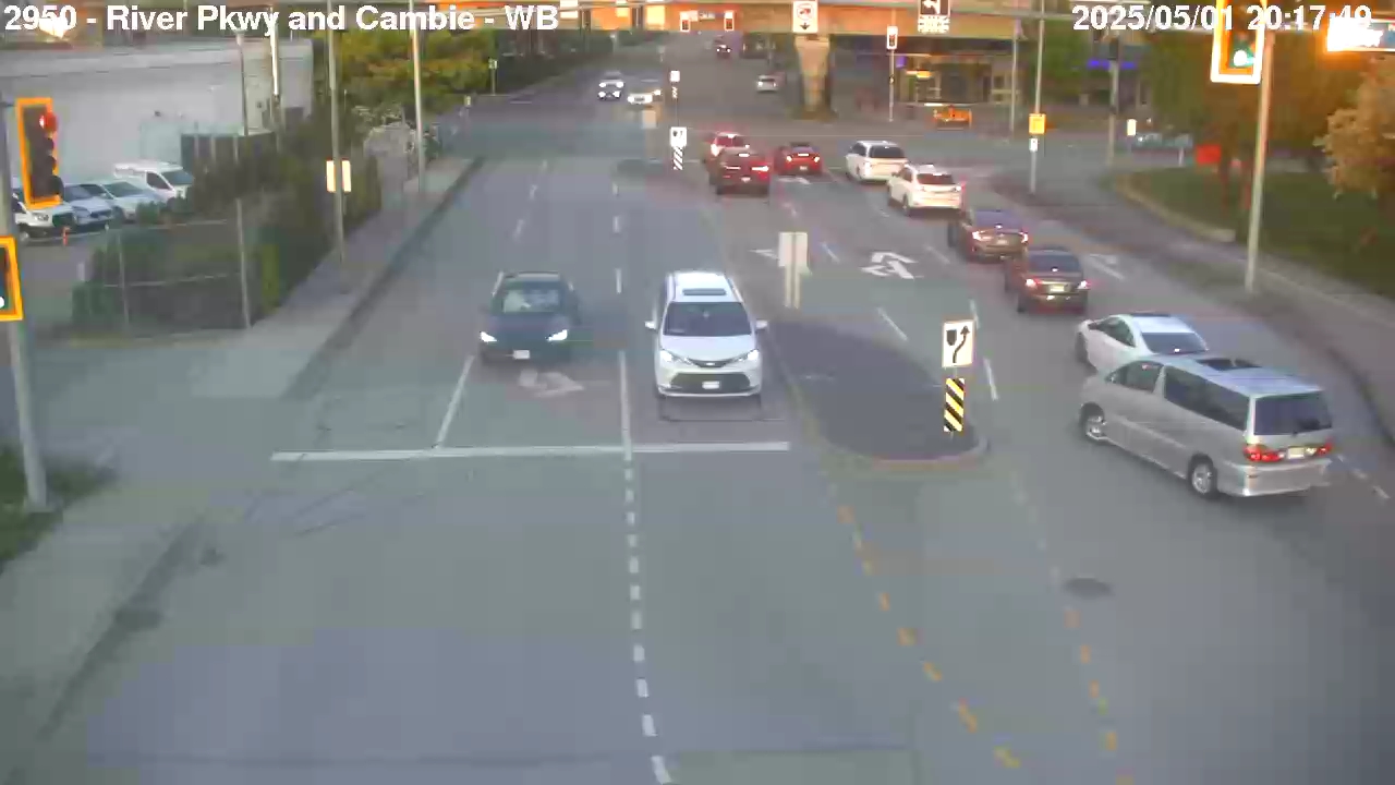 Live Camera Image: River Parkway at Cambie Road Westbound