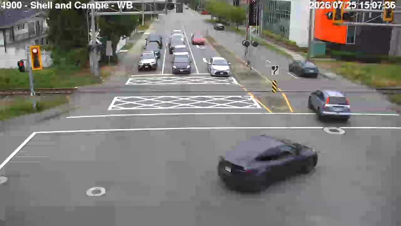 Live Camera Image: Shell Road at Cambie Road Westbound