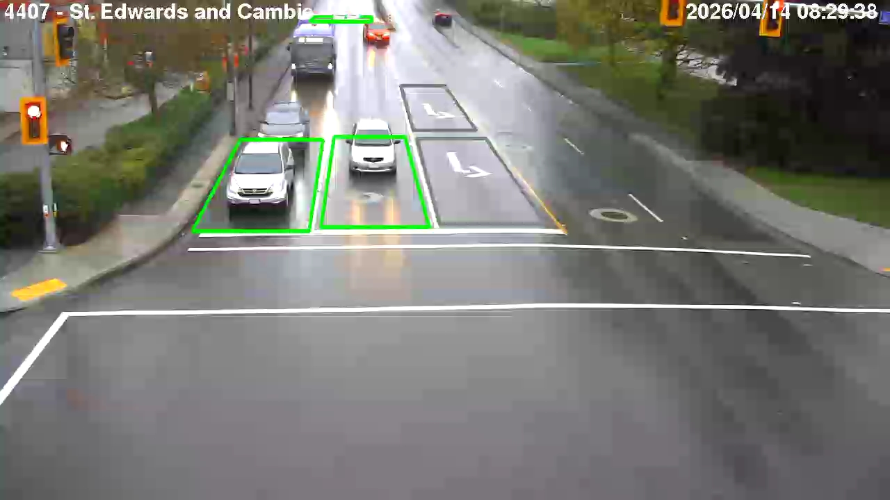 Live Camera Image: St. Edwards Drive at Cambie Road Eastbound