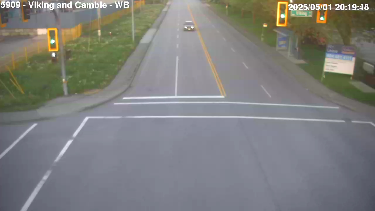 Live Camera Image: Viking Way at Cambie Road Westbound